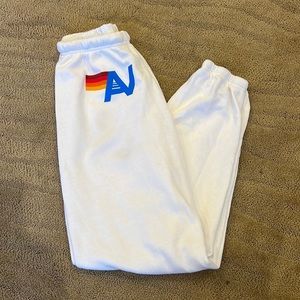 Aviator Nation Logo sweatpants White M